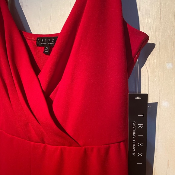 juniors red jumpsuit